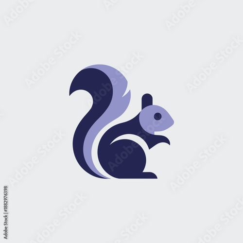 Illustrated squirrel isolated on white background, Vector, illustration