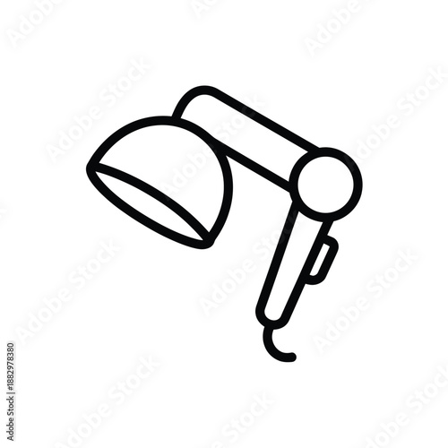 Adjustable desk lamp isolated on white background, Vector, illustration