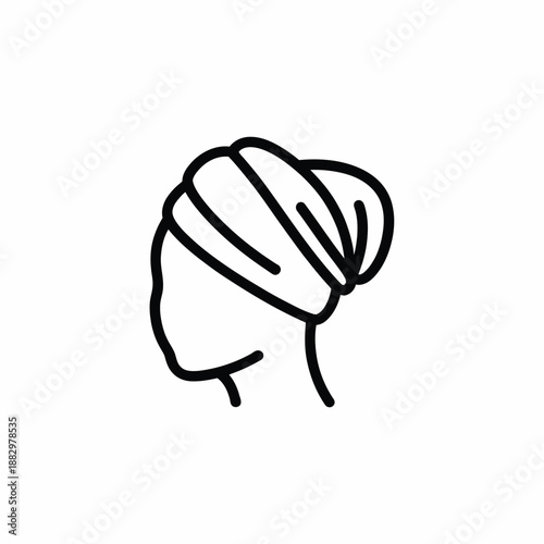 Woman wearing headscarf isolated on white background, Vector, illustration