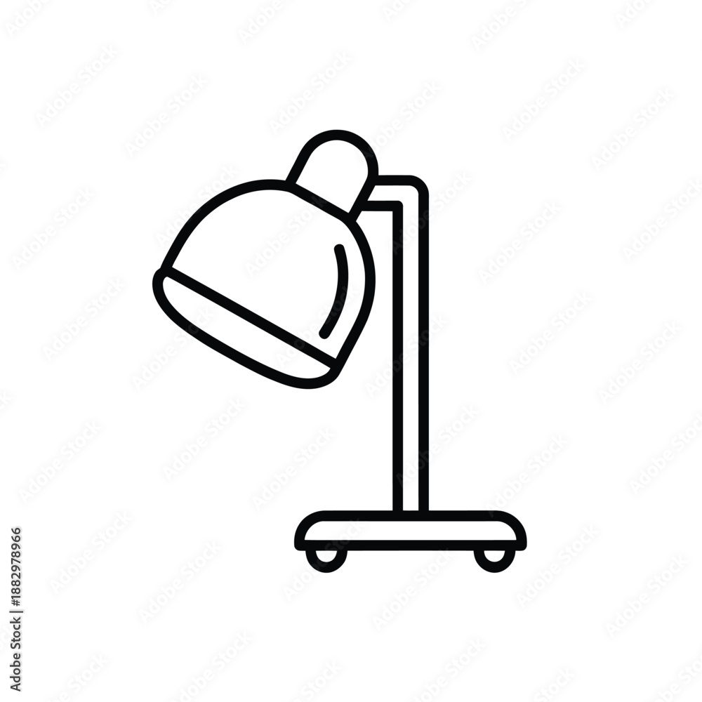Fototapeta premium Simple desk lamp isolated on white background, Vector, illustration