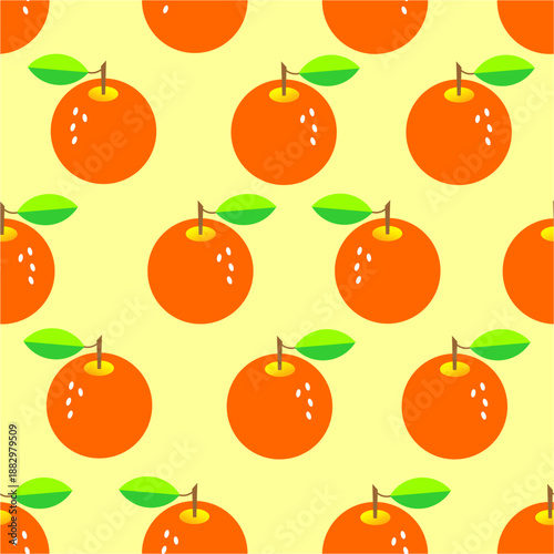 Seamless pattern orange fruit. Cartoon orange fruit seamless pattern. Orange fruit seamless pattern background. Fruit pattern design background.