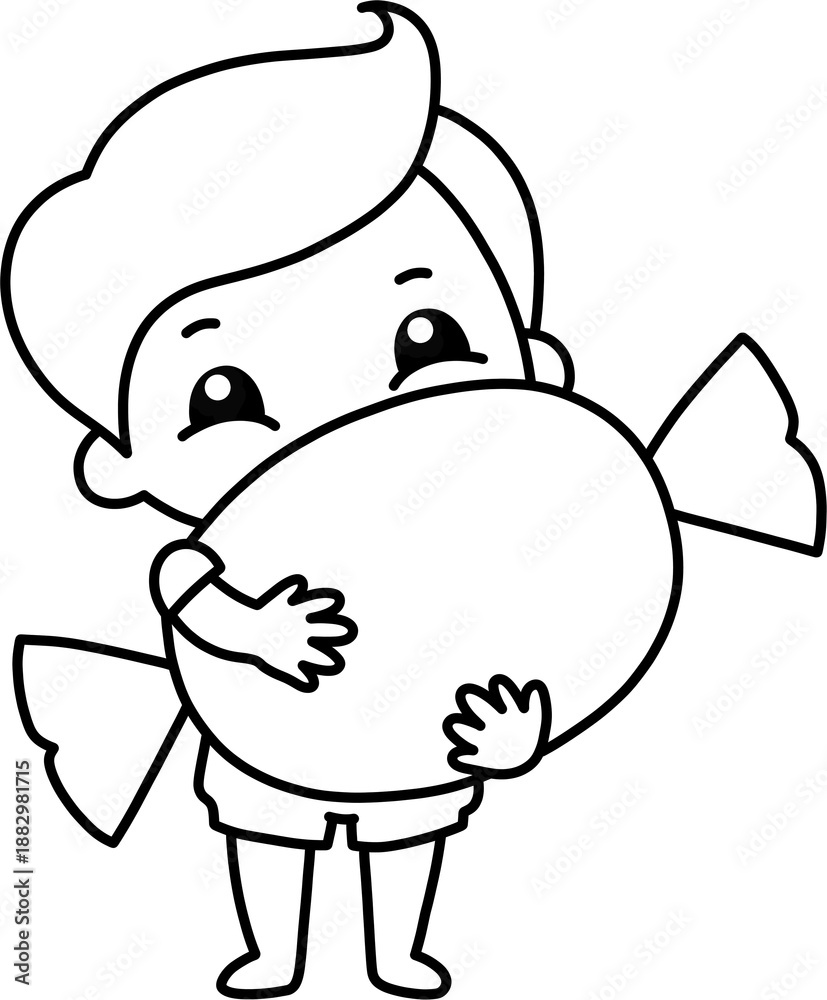 Obraz premium 알사탕 남 흑백