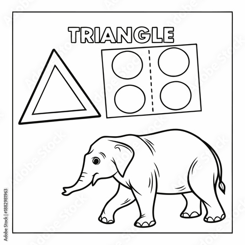 Basic Shapes Illustration for Kindergarten Worksheets