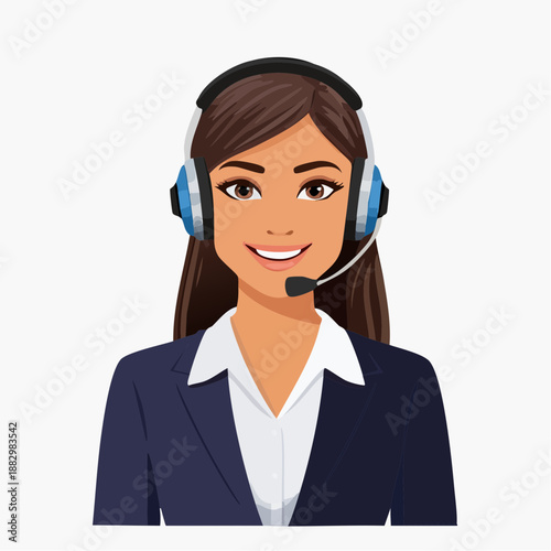 Professional woman working remotely on laptop at home office, vector illustration of business productivity and modern work environment.