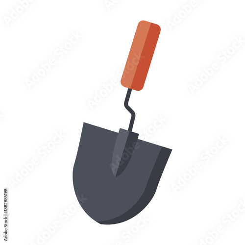 Trowel Flat Colored Icon for Gardening Planting Soil Work and Home Garden Tools