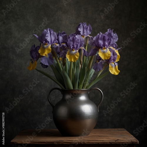 Irises in vase