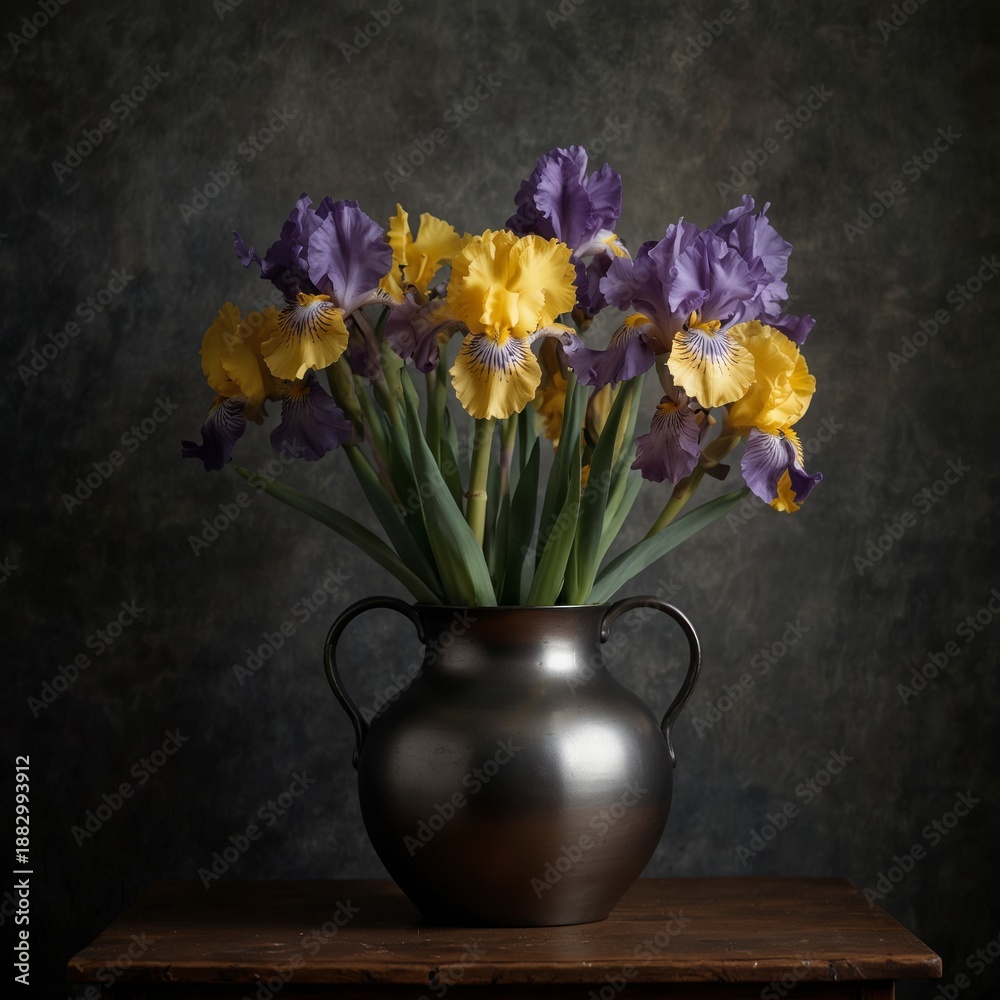 Fototapeta premium Irises in vase