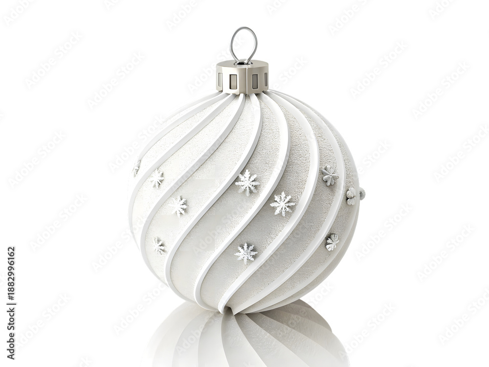 Fototapeta premium christmas ball on white background