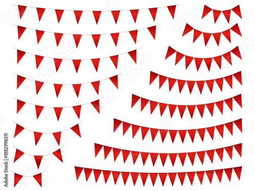 ガーランド三角、曲線、m10赤