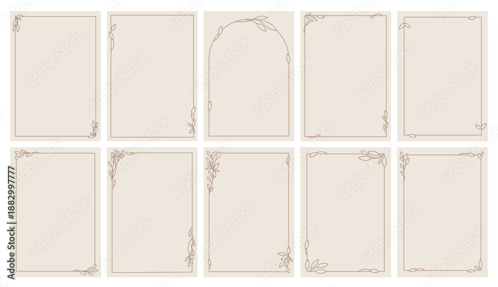 Fototapeta premium Corner Border Vector Illustration Decoration Line Style Frame Ornament Design