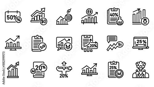 Collection of Business and Finance Icons.