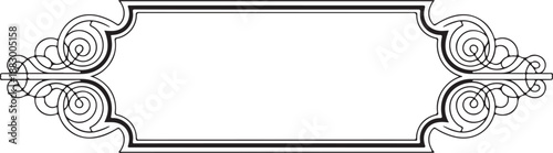 Black and White Decorative Text Box Graphic