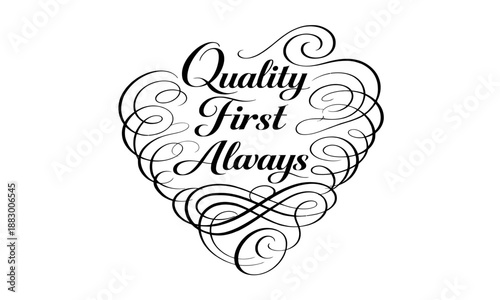 Handcrafted calligraphy typography design with ornamental flourishes for retail promotions.