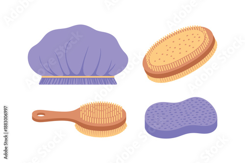 Colorful Hair Brushes and Combs