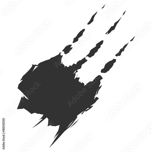 Claw scratch slash marks grunge vector texture distressed jagged slashes rough abstract tear marks dynamic sharp outlines damage pattern on transparent background