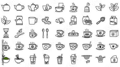 Collection of Coffee and Tea Icons.