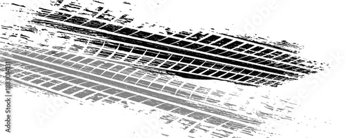 Vector illustration of winding car tire tread marks on a white background. vector modern,ilustrasion