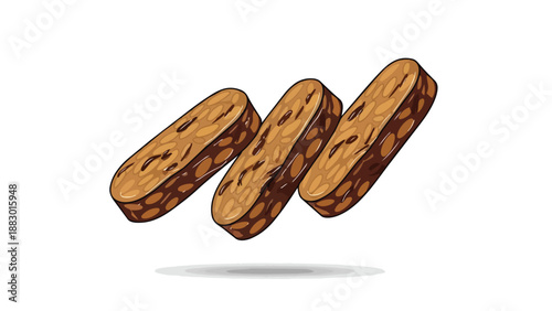 Nutritious Plant-Based Tempeh Slices for Healthy Vegan Cuisine and Protein-Rich Meal Preparations