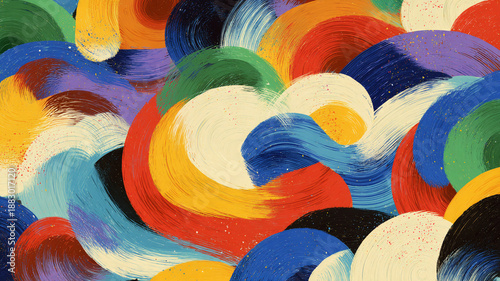 Motion rhythm pattern in bright palette