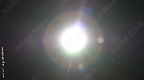 Bright Light Shining in Dark Background.