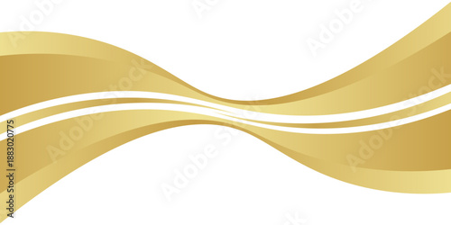 gold wave curve, golden wave corner shape for element, stripes ribbon golden graphic, striped gold. eps 10