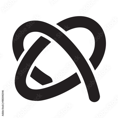 Black Infinity Symbol on White Background