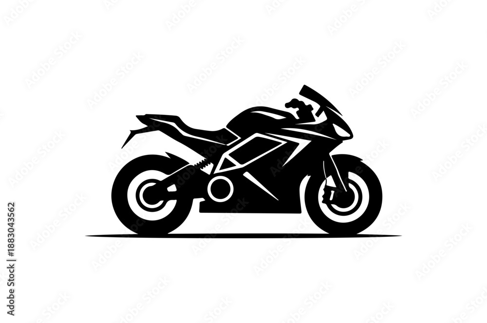 Fototapeta premium Motorcycle Silhouette Vector Illustration