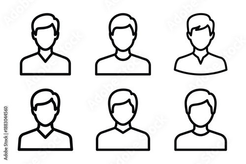 Minimalist Modern user feedback submission outine icons set with editable stroke.