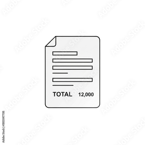 Invoice with total amount
