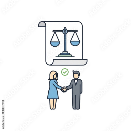 Legal mediation with justice scales