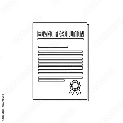 Board resolution document