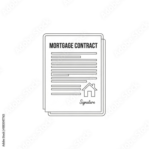 Mortgage contract document