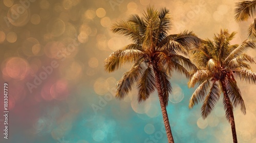 palm trees on the tropical