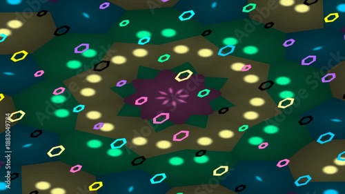 Exploring a Dynamic Kaleidoscope Pattern in Ambient Lighting