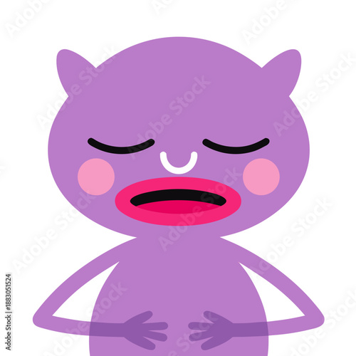 A cartoon character with a distressed expression and stomach discomfort is depicted in a simple illustration style.