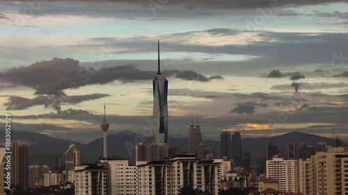 View of Merdeka 118 tower from Menara Kuala Lumpur Malaysia