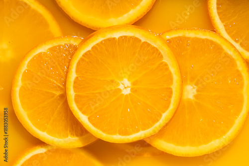 Wallpaper Mural Bright juicy fruity background, oranges drenched in juice Torontodigital.ca