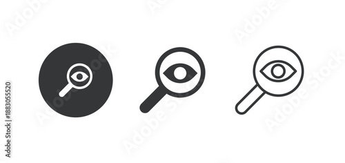 Searching icon. Multi series icon. Perfect pixel isolated on white background. Vector illustration