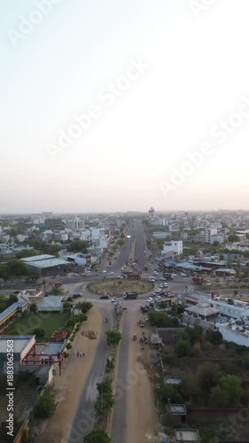 aerial view of the city