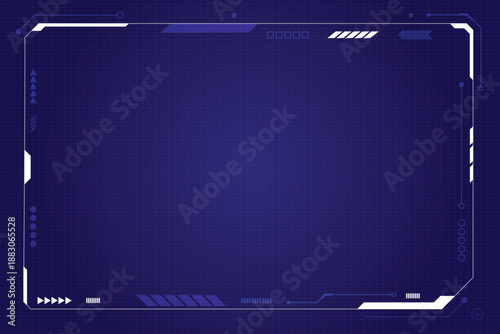 Hud frames white user interface elements design modern technology futuristic control panel screen digital hologram window gaming menu touching cyber monitor