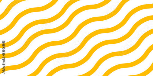 Yellow instant noodle, pasta and spaghetti texture with geometric wavy lines. Ramen, pasta vector pattern. Background abstract food illustration