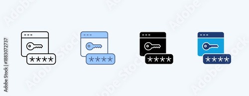 Password Multiple Icon Illustration Vector