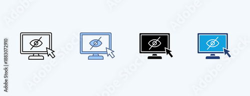 Privacy Multiple Icon Illustration Vector