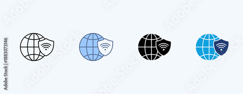 Vpn Multiple Icon Illustration Vector