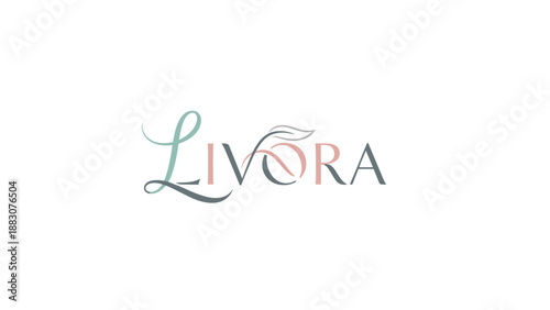 Livora Logo Design with Feather Element.