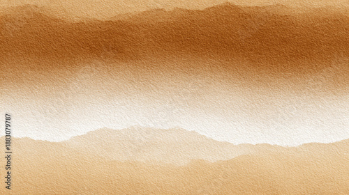 Warm ochre and pale clay watercolor ombre with soft horizontal layers and natural paper texture creating a calm earthy abstract background