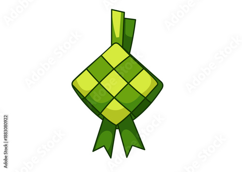 Islamic Festive Food Vector Illustration of Ketupat
