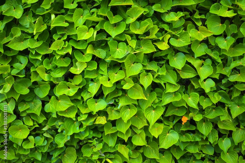 Fototapeta premium Lush Green Foliage Texture - Vibrant Leaf Background