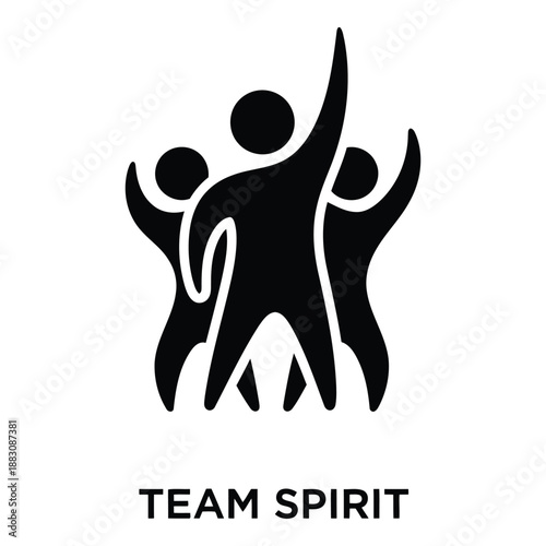 Team spirit illustrated isolated on white background, Vector