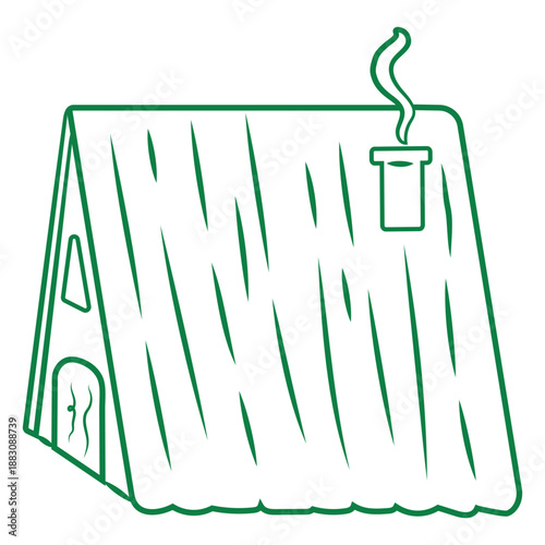 Simple wilderness outdoors cabin